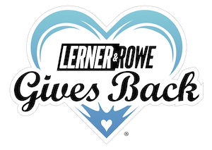 Lerner & Rowe Gives Back logo