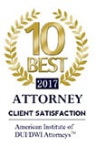 10 Best DUI Attorney badge