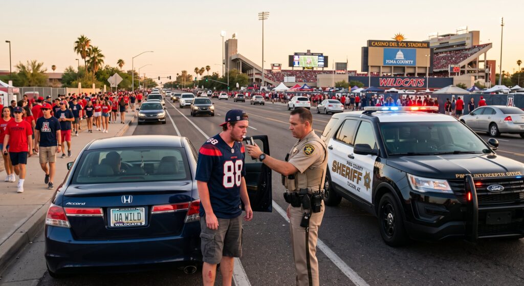 High BAC DUI Arrest in Tucson | Arizona Defense Lawyer | University of Arizona Wildcats Game Day